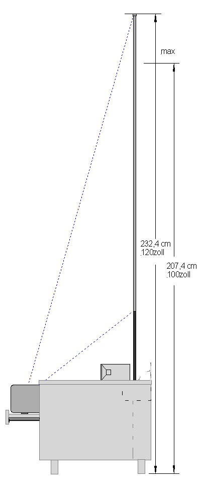 Foto (WS CLR Lowboard Style, Seitenansicht mit Bemaßung)